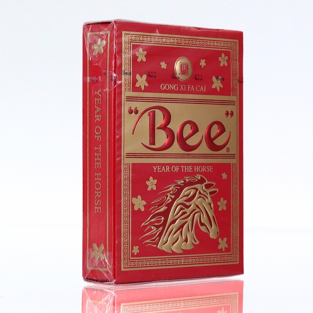 Bee Year of the Horse Playing Cards Red Poker 92 Lunar New Year Deck USPCC New